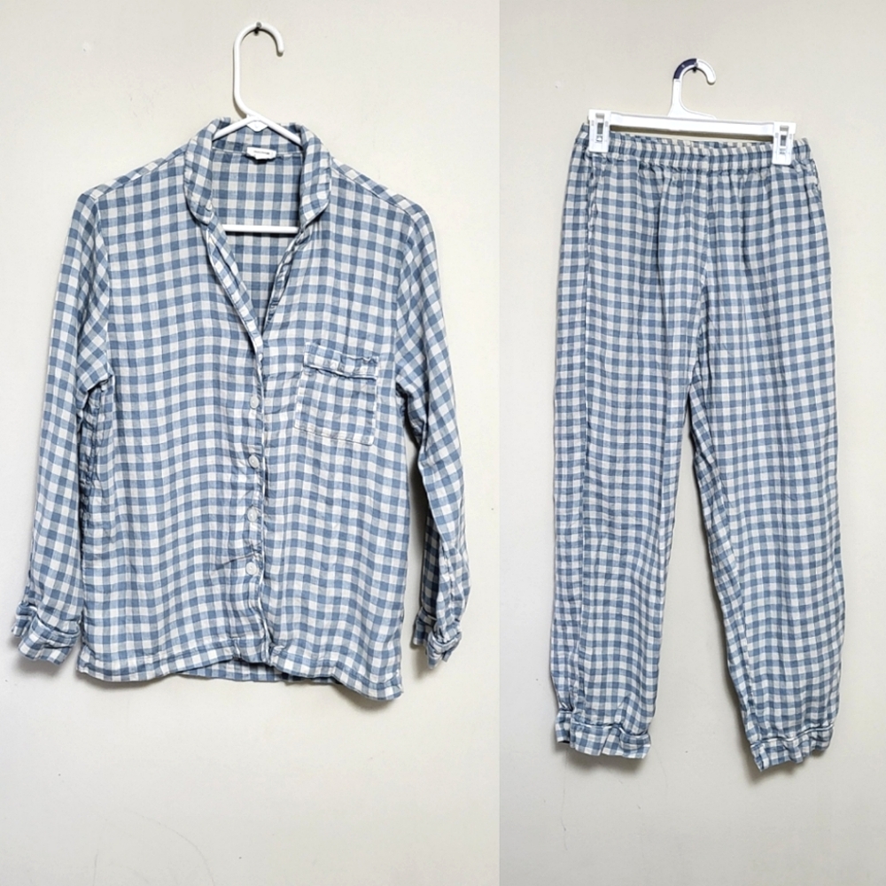 Piglet In Bed Gingham Pajama Set